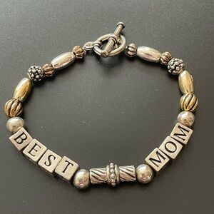 Mom-Daughter Silver/Gold Tone Bracelet.